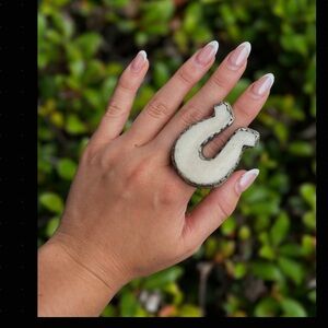 Tibetan Silver Horseshoe Ring
